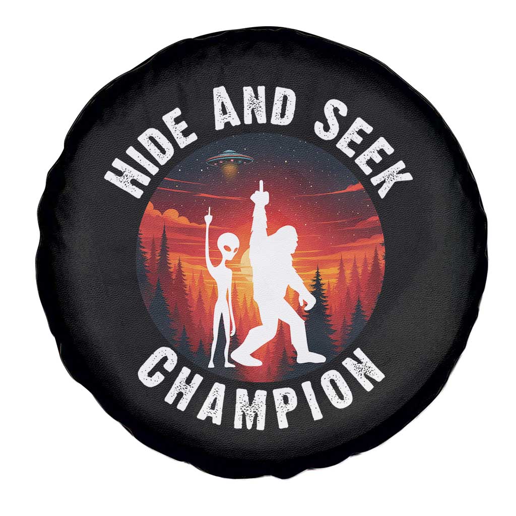Hide And Seek Champion Spare Tire Cover Funny Bigfoot And Alien Lover Gift TS12 Print Your Wear