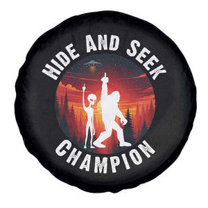 Hide And Seek Champion Spare Tire Cover Funny Bigfoot And Alien Lover Gift TS12 Print Your Wear