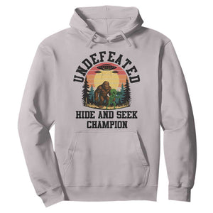 Funny Bigfoot And Alien Gift Hoodie Undefeated Hide And Seek Champion TS12 Ice Gray Print Your Wear
