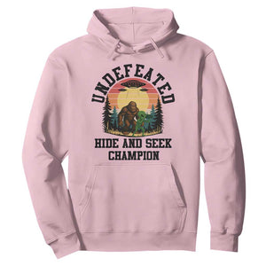 Funny Bigfoot And Alien Gift Hoodie Undefeated Hide And Seek Champion TS12 Light Pink Print Your Wear