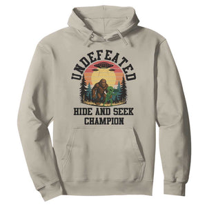 Funny Bigfoot And Alien Gift Hoodie Undefeated Hide And Seek Champion TS12 Sand Print Your Wear