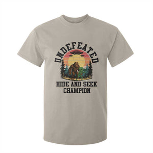 Funny Bigfoot And Alien Gift T Shirt For Kid Undefeated Hide And Seek Champion TS12 Sand Print Your Wear
