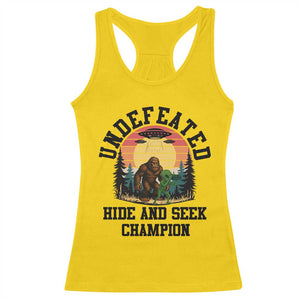 Funny Bigfoot And Alien Gift Racerback Tank Top Undefeated Hide And Seek Champion TS12 Daisy Print Your Wear