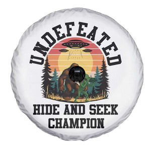 Funny Bigfoot And Alien Gift Spare Tire Cover Undefeated Hide And Seek Champion TS12 Print Your Wear