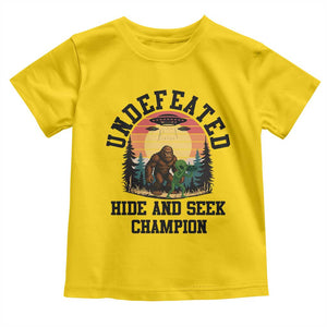 Funny Bigfoot And Alien Gift Toddler T Shirt Undefeated Hide And Seek Champion TS12 Daisy Print Your Wear