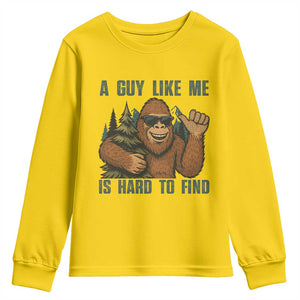 Funny Bigfoot Gift Youth Sweatshirt A Guy Like Me Is Hard To Find TS12 Daisy Print Your Wear