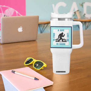 Bigfoot Lover Gift Tumbler With Handle A Guy Like Me Is Hard To Find TS12 Print Your Wear