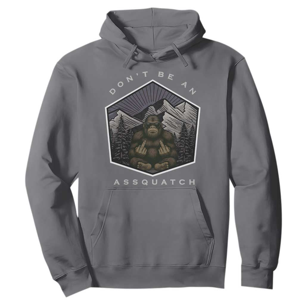 Bigfoot Lover Gift Hoodie Do Not Be An Assquatch TS12 Charcoal Print Your Wear