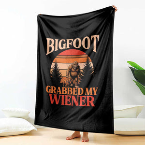 Bigfoot Grabbed My Wiener Throw Blanket Funny Dachshund Lover Gift TS12 Print Your Wear