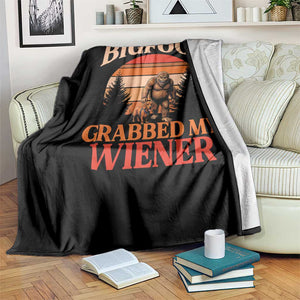 Bigfoot Grabbed My Wiener Throw Blanket Funny Dachshund Lover Gift TS12 Print Your Wear