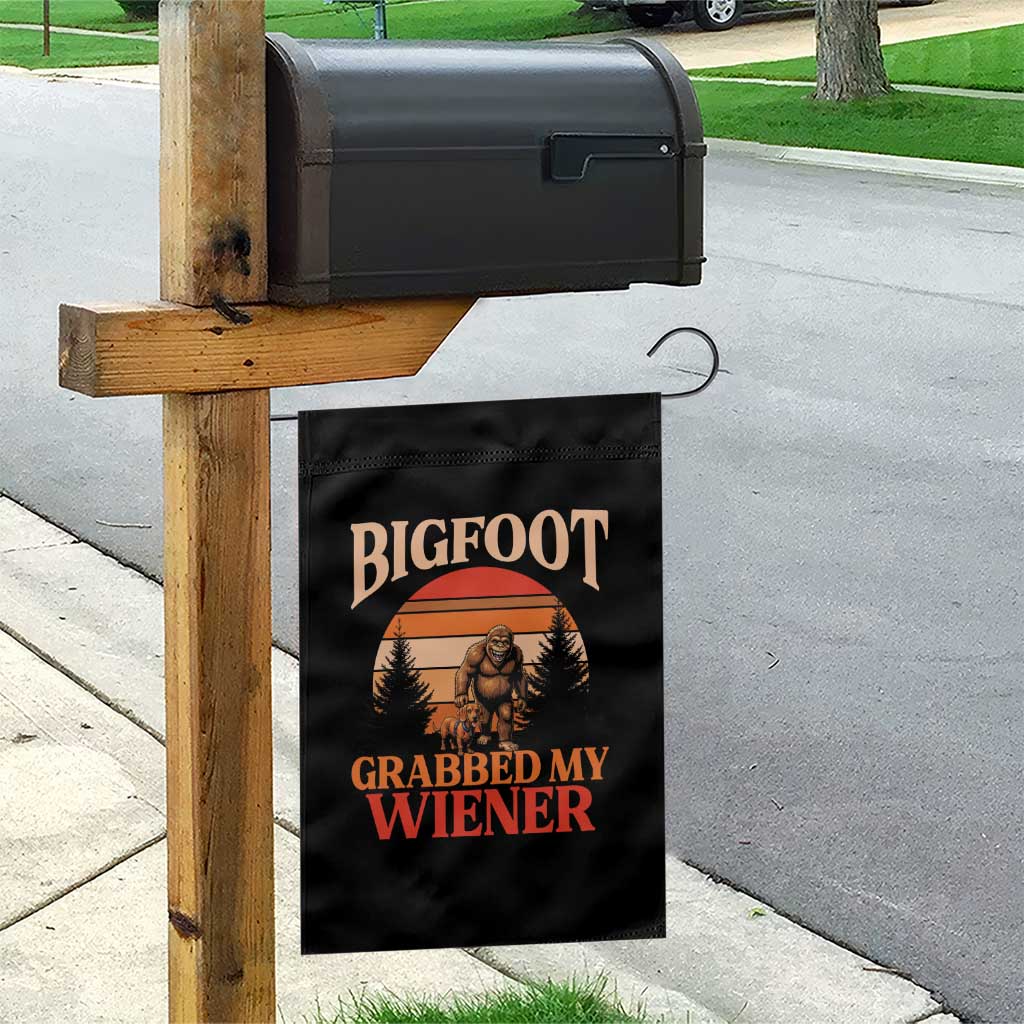 Bigfoot Grabbed My Wiener Garden Flag Funny Dachshund Lover Gift TS12 Print Your Wear