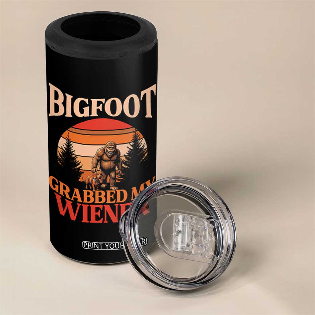 Bigfoot Grabbed My Wiener 4 in 1 Can Cooler Tumbler Funny Dachshund Lover Gift TS12 Print Your Wear