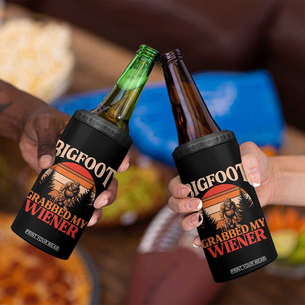 Bigfoot Grabbed My Wiener 4 in 1 Can Cooler Tumbler Funny Dachshund Lover Gift TS12 Print Your Wear