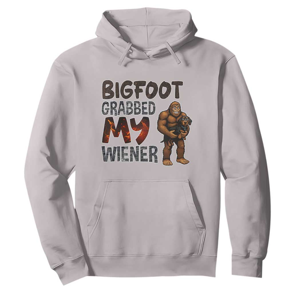 Bigfoot Grabbed My Wiener Hoodie Funny Dog Lover Gift TS12 Ice Gray Print Your Wear