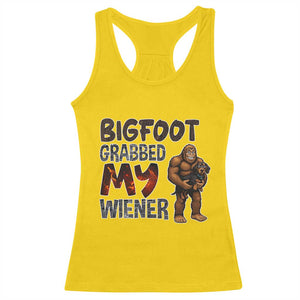Bigfoot Grabbed My Wiener Racerback Tank Top Funny Dog Lover Gift TS12 Daisy Print Your Wear