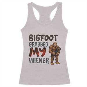Bigfoot Grabbed My Wiener Racerback Tank Top Funny Dog Lover Gift TS12 Ice Gray Print Your Wear