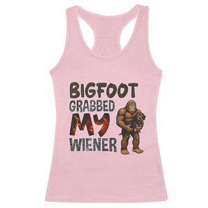 Bigfoot Grabbed My Wiener Racerback Tank Top Funny Dog Lover Gift TS12 Light Pink Print Your Wear