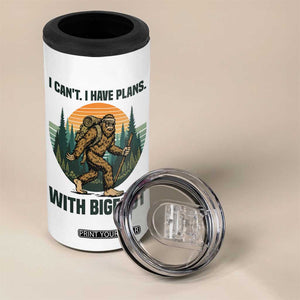 I Cant I Have Plans With Bigfoot 4 in 1 Can Cooler Tumbler Funny Cryptid Lover Gift TS12 Print Your Wear
