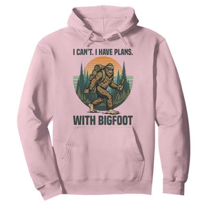 I Cant I Have Plans With Bigfoot Hoodie Funny Cryptid Lover Gift TS12 Light Pink Print Your Wear