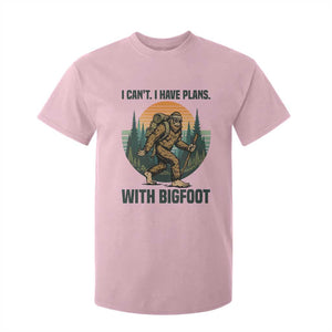 I Cant I Have Plans With Bigfoot T Shirt For Kid Funny Cryptid Lover Gift TS12 Light Pink Print Your Wear