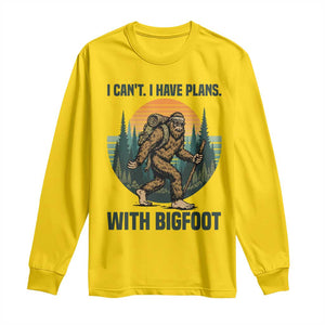 I Cant I Have Plans With Bigfoot Long Sleeve Shirt Funny Cryptid Lover Gift TS12 Daisy Print Your Wear