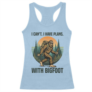 I Cant I Have Plans With Bigfoot Racerback Tank Top Funny Cryptid Lover Gift TS12 Light Blue Print Your Wear