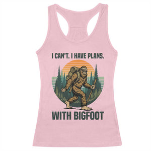 I Cant I Have Plans With Bigfoot Racerback Tank Top Funny Cryptid Lover Gift TS12 Light Pink Print Your Wear