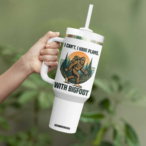 I Cant I Have Plans With Bigfoot Tumbler With Handle Funny Cryptid Lover Gift TS12 Print Your Wear