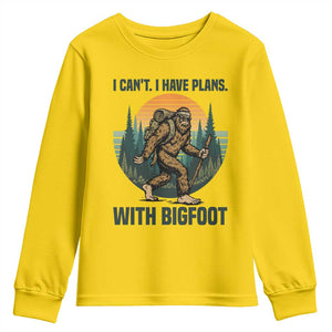 I Cant I Have Plans With Bigfoot Youth Sweatshirt Funny Cryptid Lover Gift TS12 Daisy Print Your Wear