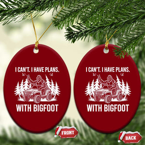 Funny Bigfoot Driving Car Ceramic Ornament I Cant I Have Plans With Bigfoot TS12 Print Your Wear