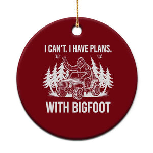 Funny Bigfoot Driving Car Ceramic Ornament I Cant I Have Plans With Bigfoot TS12 1pc Red Print Your Wear