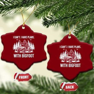 Funny Bigfoot Driving Car Ceramic Ornament I Cant I Have Plans With Bigfoot TS12 Print Your Wear