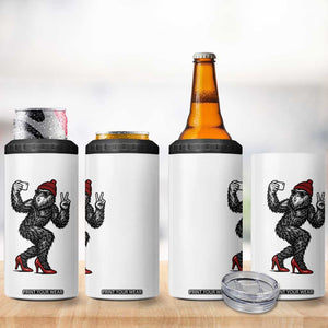 Funny Sexy Bigfoot Selfie 4 in 1 Can Cooler Tumbler Sasquatch Lover Gift TS12 Print Your Wear