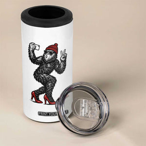 Funny Sexy Bigfoot Selfie 4 in 1 Can Cooler Tumbler Sasquatch Lover Gift TS12 Print Your Wear