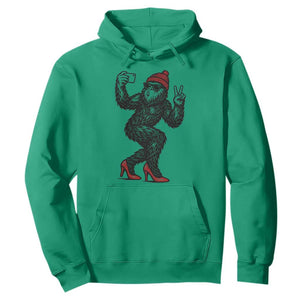 Funny Sexy Bigfoot Selfie Hoodie Sasquatch Lover Gift TS12 Irish Green Print Your Wear