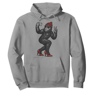 Funny Sexy Bigfoot Selfie Hoodie Sasquatch Lover Gift TS12 Sport Gray Print Your Wear