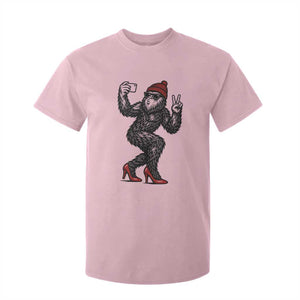 Funny Sexy Bigfoot Selfie T Shirt For Kid Sasquatch Lover Gift TS12 Light Pink Print Your Wear