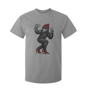 Funny Sexy Bigfoot Selfie T Shirt For Kid Sasquatch Lover Gift TS12 Sport Gray Print Your Wear