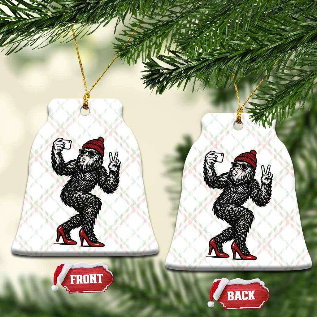 Funny Sexy Bigfoot Selfie Ceramic Ornament Sasquatch Lover Gift TS12 Print Your Wear