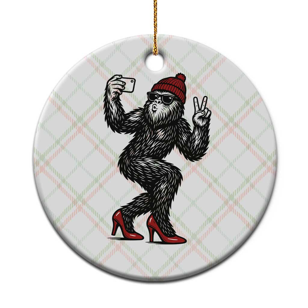 Funny Sexy Bigfoot Selfie Ceramic Ornament Sasquatch Lover Gift TS12 1pc Christmas Plaid Print Your Wear