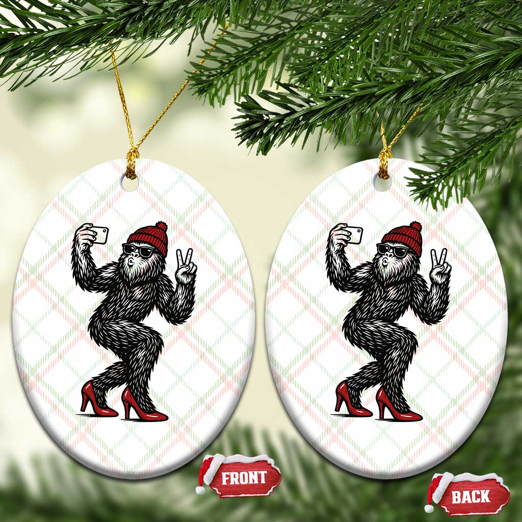 Funny Sexy Bigfoot Selfie Ceramic Ornament Sasquatch Lover Gift TS12 Print Your Wear