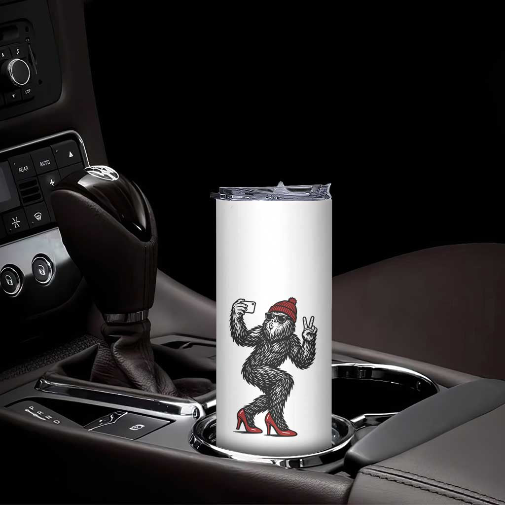 Funny Sexy Bigfoot Selfie Skinny Tumbler Sasquatch Lover Gift TS12 Print Your Wear
