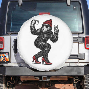 Funny Sexy Bigfoot Selfie Spare Tire Cover Sasquatch Lover Gift TS12 No hole White Print Your Wear