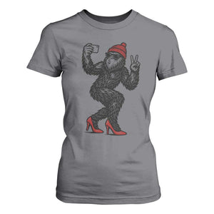 Funny Sexy Bigfoot Selfie T Shirt For Women Sasquatch Lover Gift TS12 Charcoal Print Your Wear