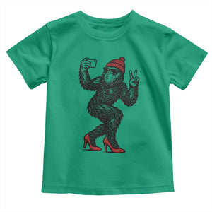 Funny Sexy Bigfoot Selfie Toddler T Shirt Sasquatch Lover Gift TS12 Irish Green Print Your Wear