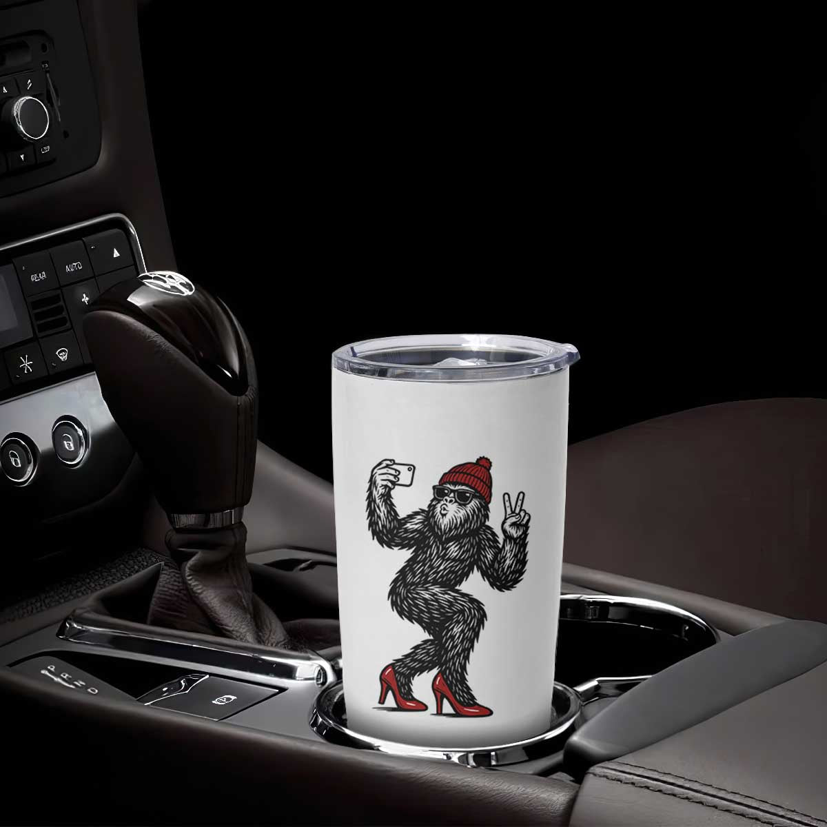 Funny Sexy Bigfoot Selfie Tumbler Cup Sasquatch Lover Gift TS12 Print Your Wear