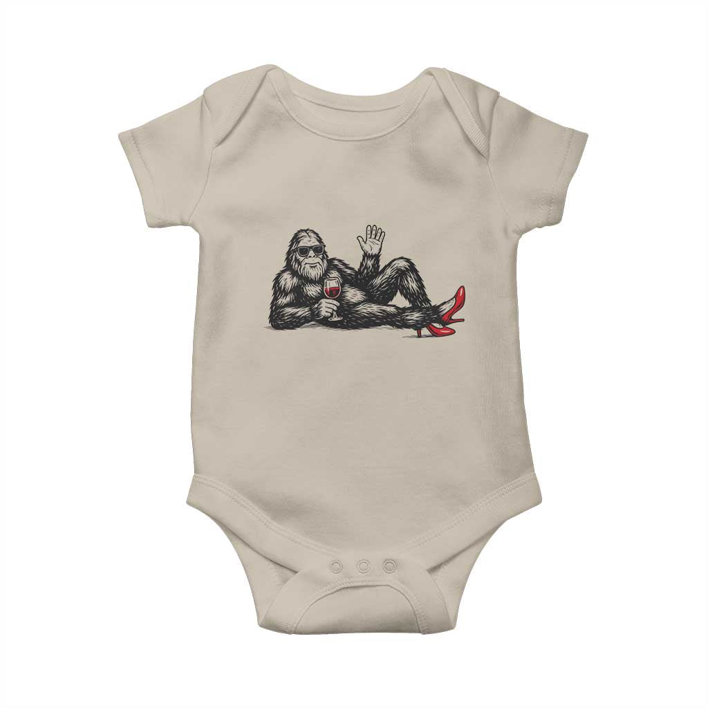 Funny Sassquatch Sexy Baby Onesie Bigfoot With Cocktail Party Humor TS12 Sand Print Your Wear