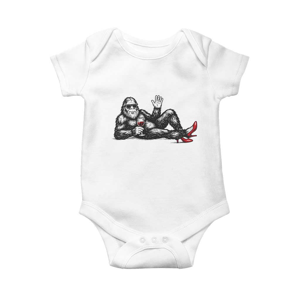 Funny Sassquatch Sexy Baby Onesie Bigfoot With Cocktail Party Humor TS12 White Print Your Wear