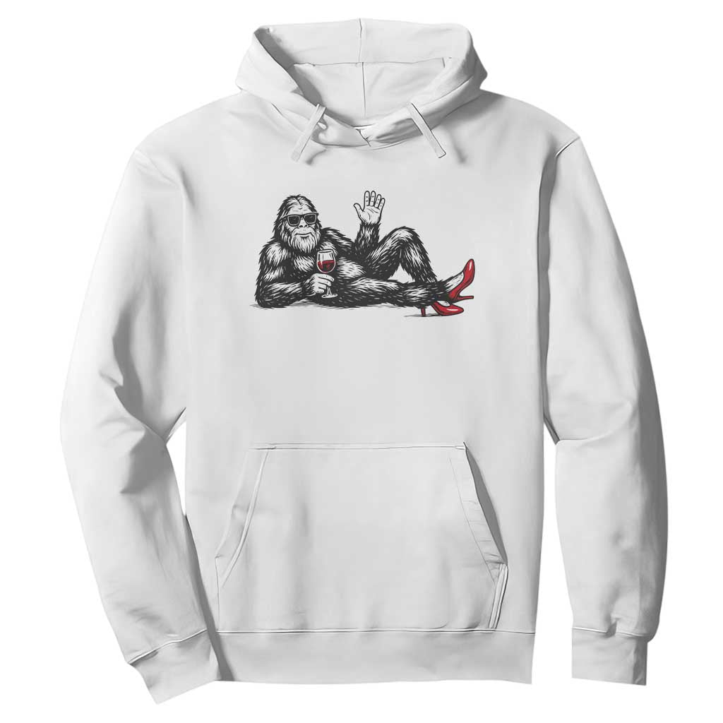 Funny Sassquatch Sexy Hoodie Bigfoot With Cocktail Party Humor TS12 White Print Your Wear