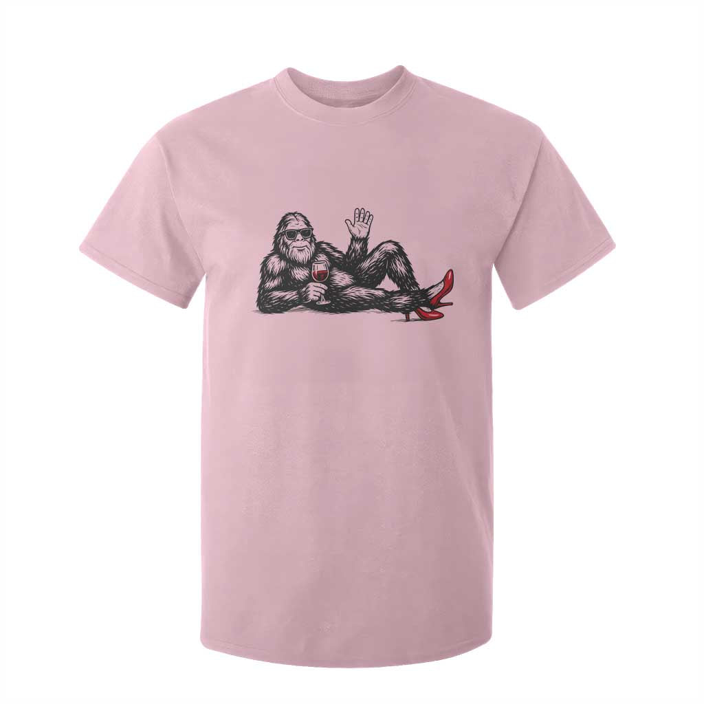 Funny Sassquatch Sexy T Shirt For Kid Bigfoot With Cocktail Party Humor TS12 Light Pink Print Your Wear